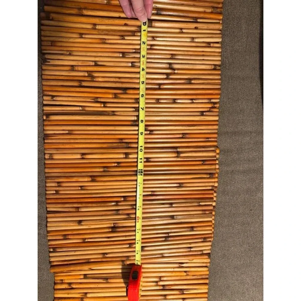 Set of 3 Vintage Bamboo Slat Placemats Natural Woven Tiki Boho Dining Table Mats